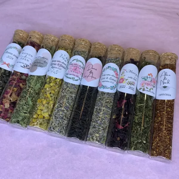 Tube à essai Infusion personnalisé | Paradis Rose
