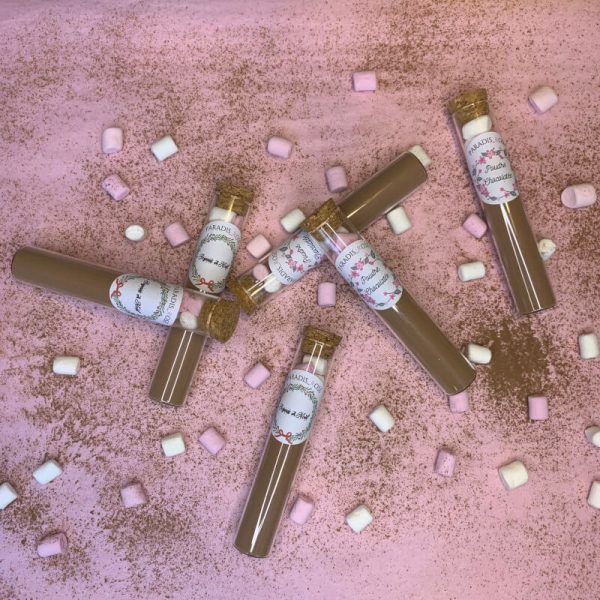 Tube à essai chocolat en poudre | Paradis Rose