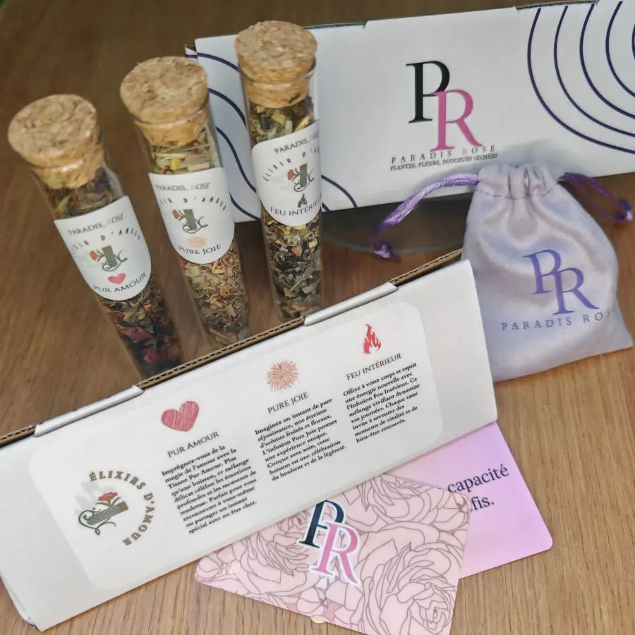 Coffret 3 infusions Elixirs d'Amour | Paradis Rose