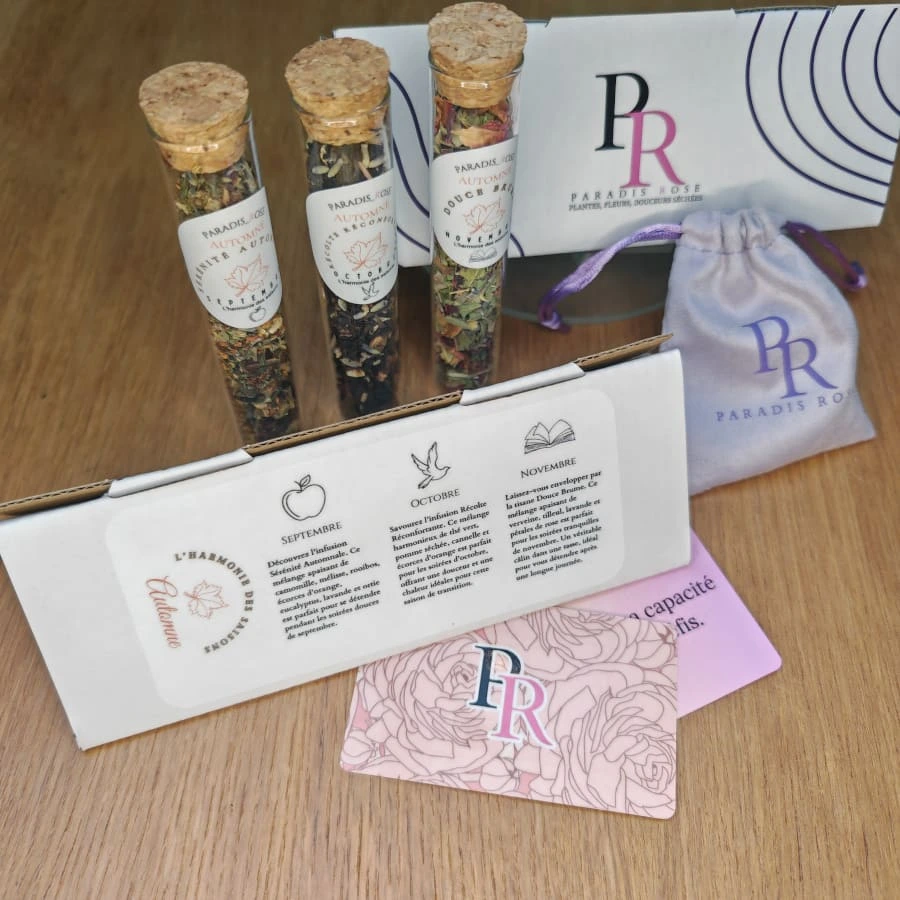 Coffret 3 infusions Saison Automne | Paradis Rose