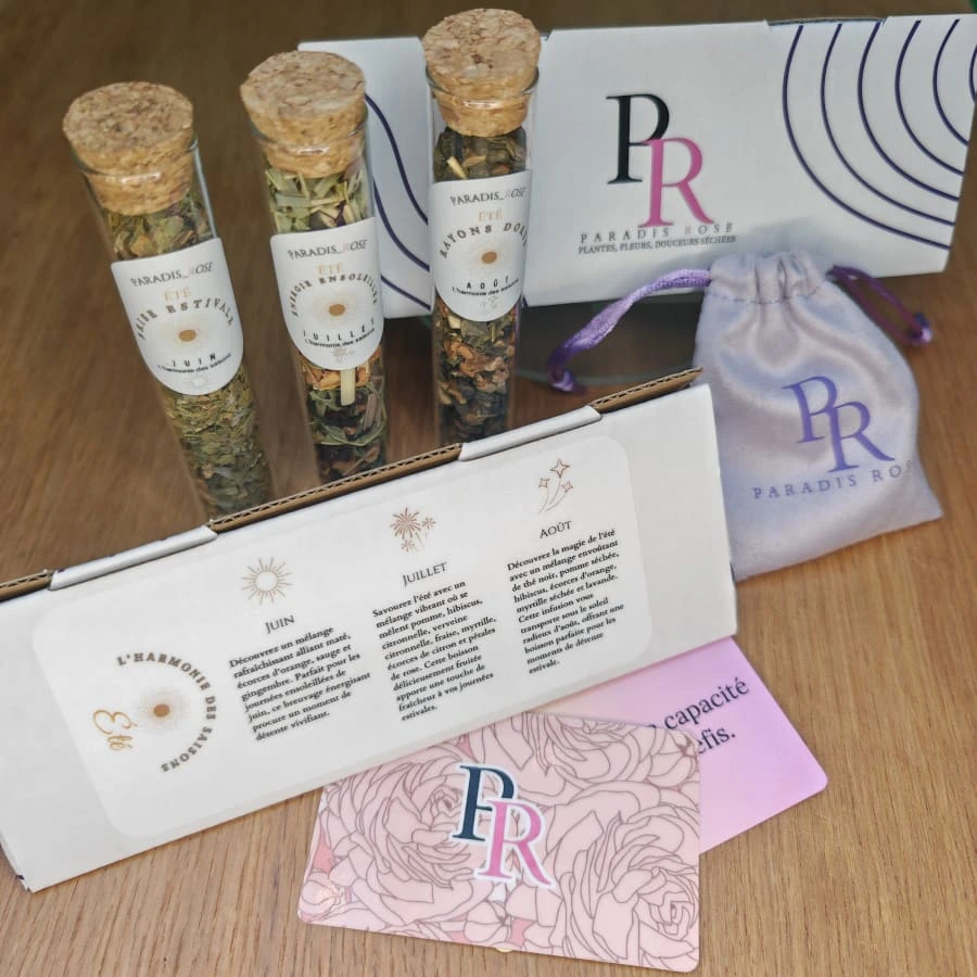 Coffret 3 infusions Saison été | Paradis Rose