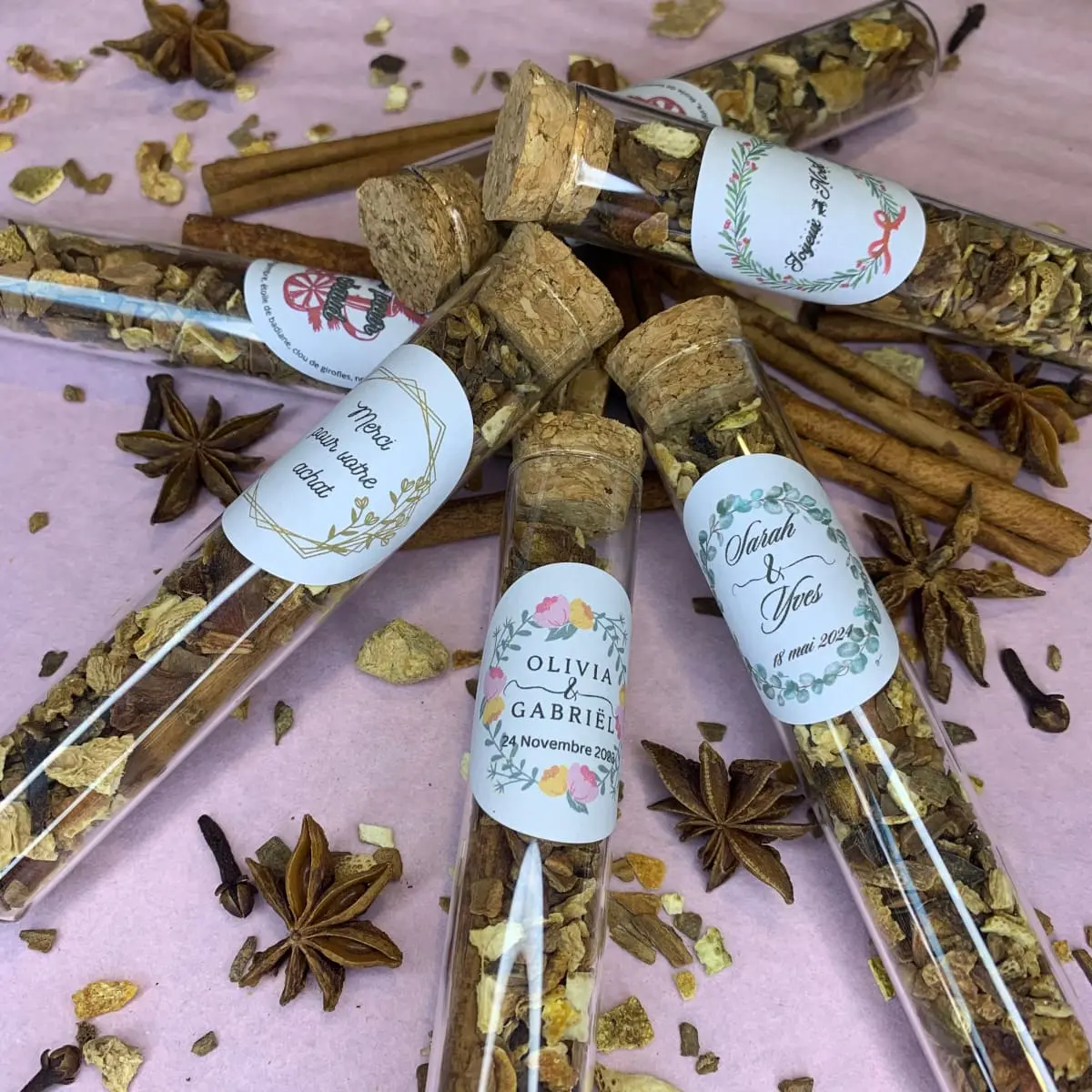 Fiole Vin chaud personnaliée | Paradis Rose