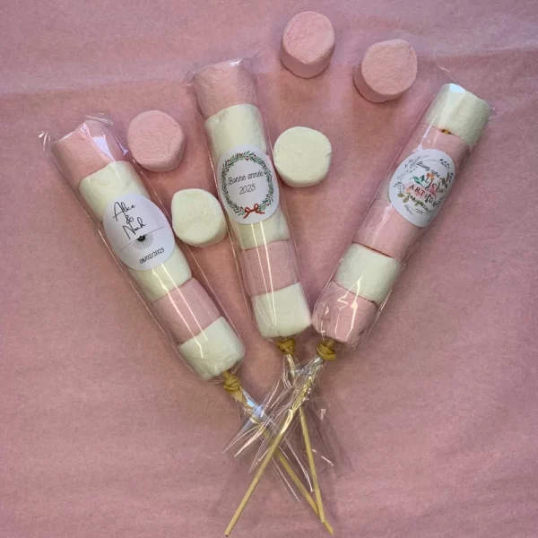 Brochette personnalisée chamallow | Paradis Rose
