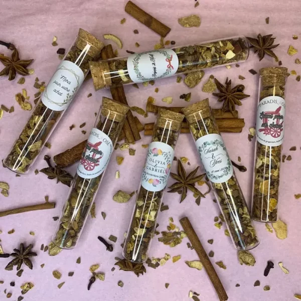 Tube à essai vin chaud personnalisable | Paradis Rose