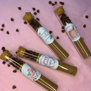 Tube à Essai Personnalisable Poudre chocolatée aux pépites de chocolat