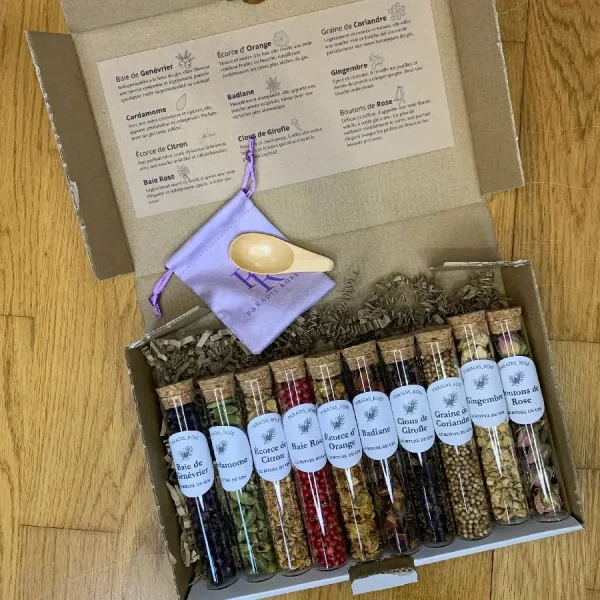 Box 10 tubes verre Gin Tonic | Paradis Rose