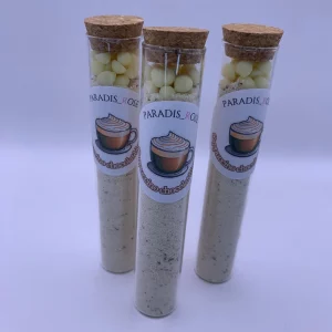 Tube à Essai personnalisable Cappuccino au chocolat blanc