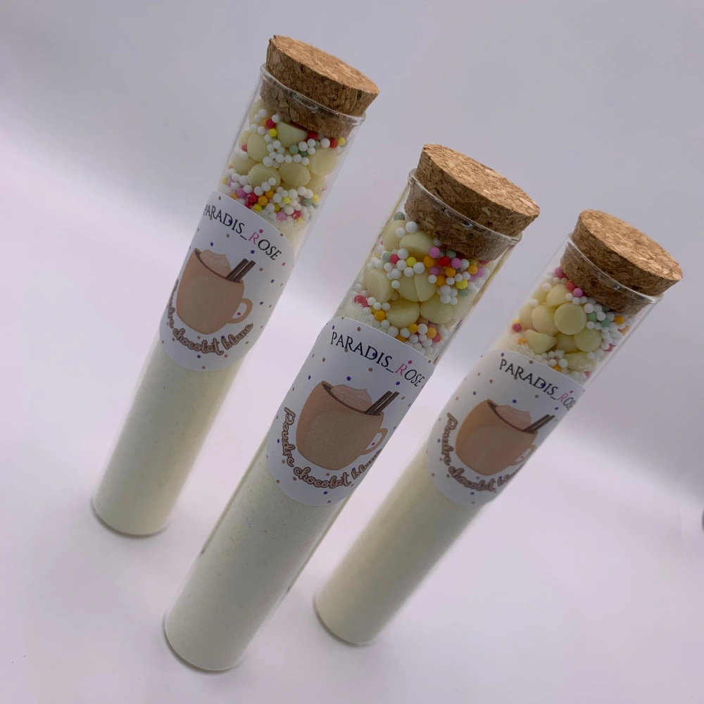 Tube à essai chocolat blanc | Paradis Rose