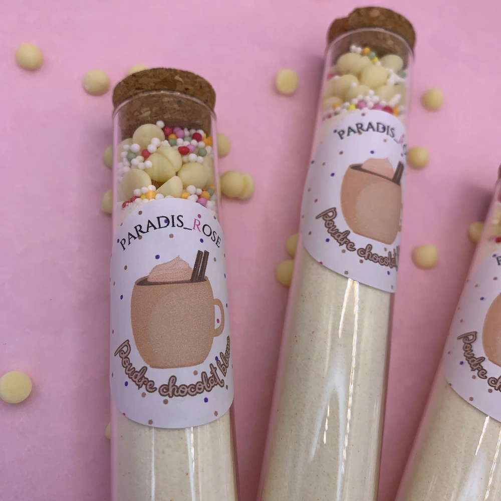 Tube chocolat blanc poudre | Paradis Rose
